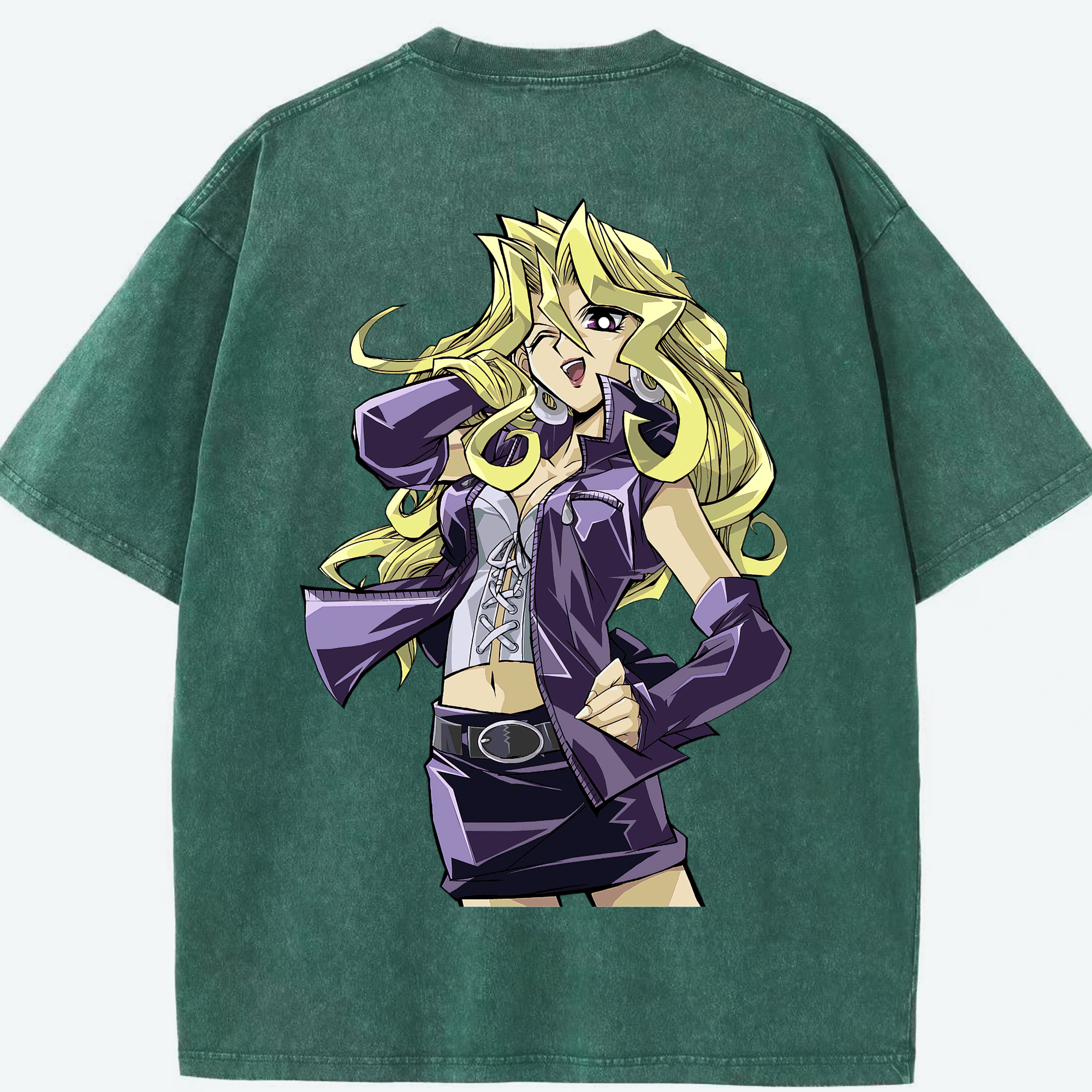 （画像用） 遊☆戯☆王 Yu-Gi-Oh! 綿100% ヴィンテージ風 半袖Tシャツ（背面プリント）